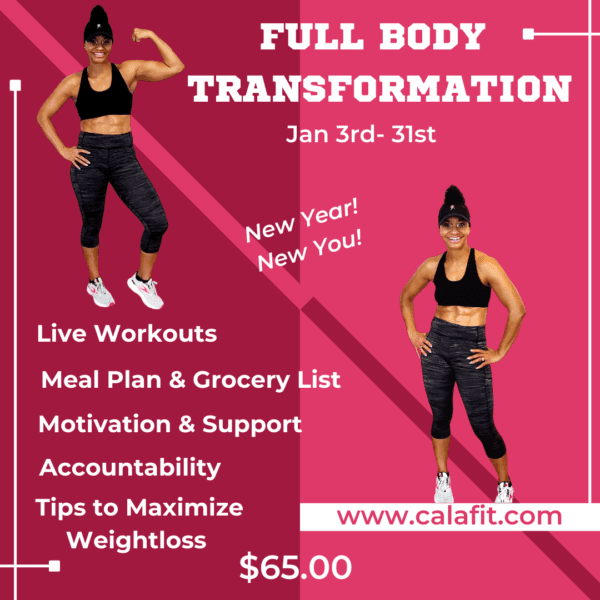 Full body transformation plan details