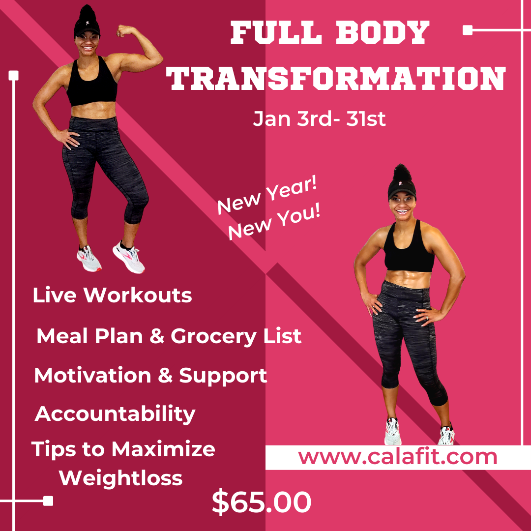 Full body transformation plan details